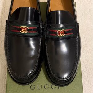 Gucci Black Leather Loafers